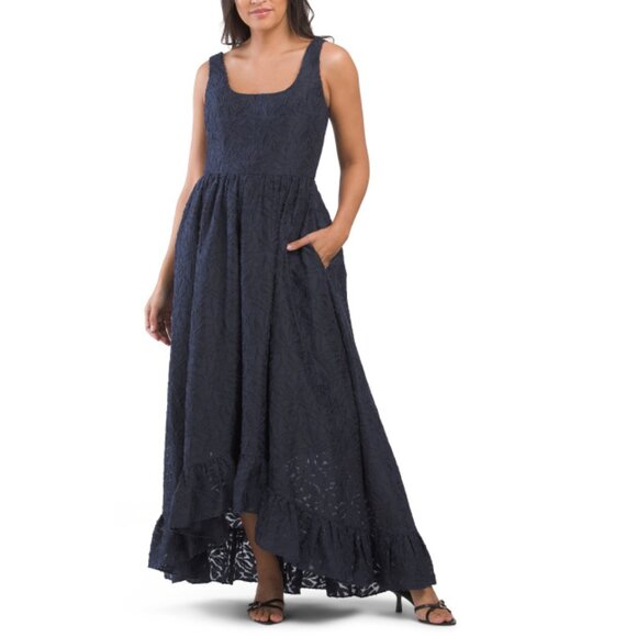 SHOSHANNA Navy Neela Fit And Flare Dress